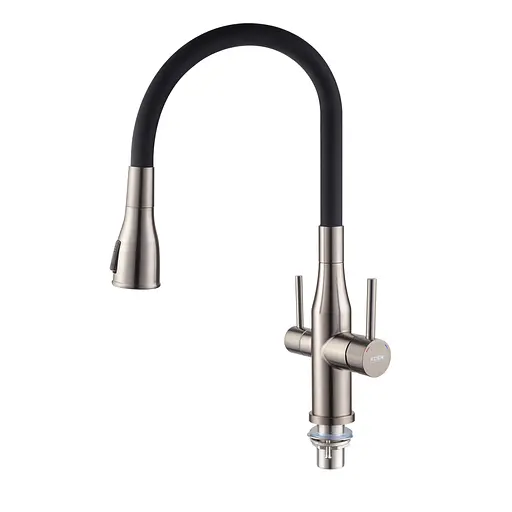 Змішувач для кухні на дві води Koer KI-72024-07 KR5013 Графіт - фото 2