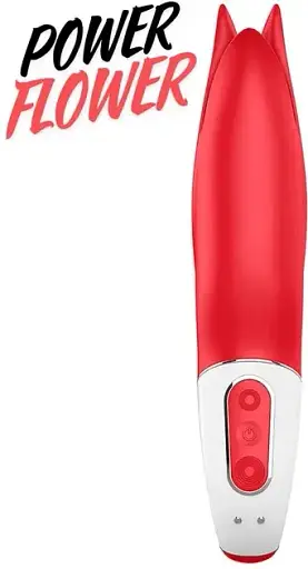 Вібратор-квітка I’MCUM для кліторальної та вагінальної стимуляції Satisfyer Power Flower Червоний (7970379617706) - фото 2