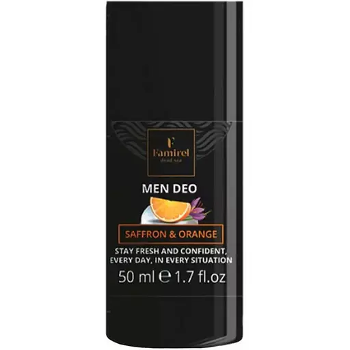 Парфумований дезодорант-стік Famire Шафран та Апельсин Famirel без алюмінію для чоловіків 50 мл