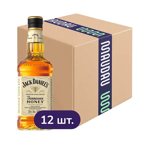 Упаковка ликера Jack Daniel's Honey 35% 6 л (0.5 л х 12 шт.)