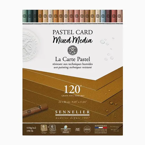 Блок пастельной бумаги Sennelier Pastel Card, 24×30 см, 12 листов, Земляные оттенки