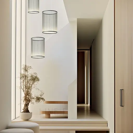 Мінімалістичний світильник у чорному корпусі 55х70 см | Арт. NFL 003-550*730 BK+BK | Line F - фото 2