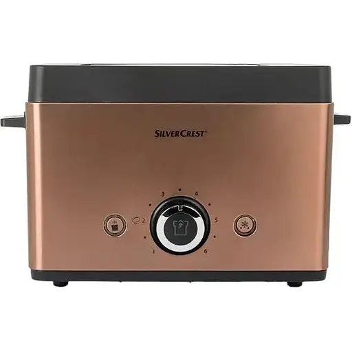 Тостер Silver Crest STT 850 Copper, 850 Вт, з насадкою для булочок, розморожуванням і регулюванням ступеня поджаривания - фото 1