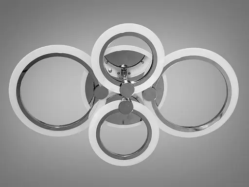 LED-люстра с диммером и цветной подсветкой, цвет хром, 80W - фото 4