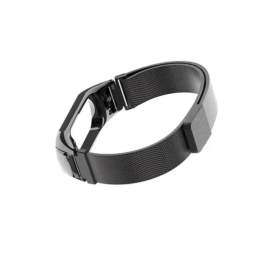 Ремешок для фитнес-браслета Boorui для Xiaomi Mi Band 5 и 6 миланская петля черный - фото 5