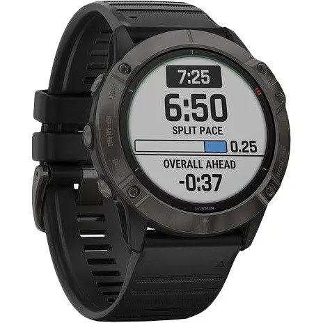 Спортивные часы Garmin Fenix 6X Pro Solar Titanium Carbon Grey DLC with Black Band (010-02157-21) - фото 3