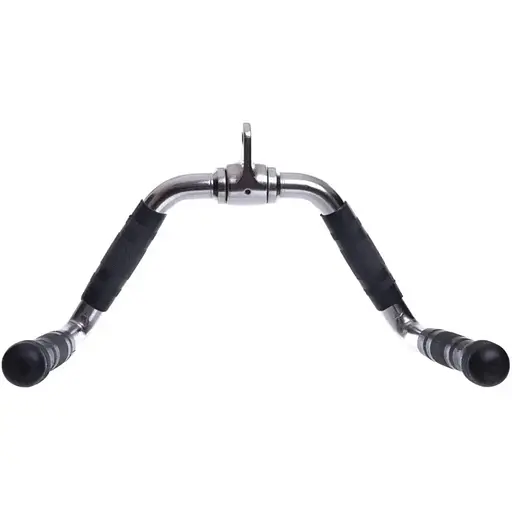 Ручка для тяги York Fitness багатофункціональна з гумовими рукоятками, хром - фото 3