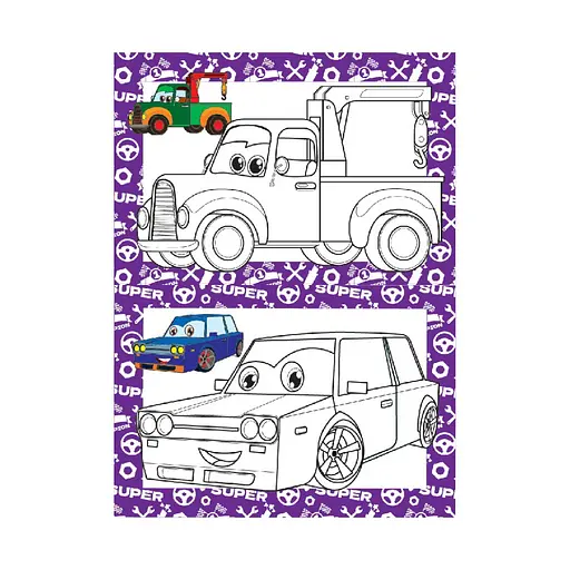 Книжка раскраска "Тачки" Апельсин РМ-48-50 с цветными подсказками - фото 2