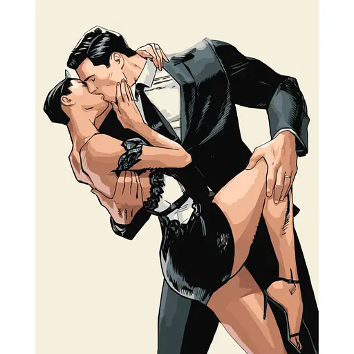 Картина за номерами "Поцілунок по той бік ночі" ©arttem_illustration Art Craft 16142-АС 40х50 см - фото 1