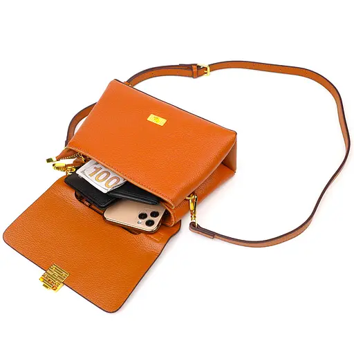 Сумка кожаная женская Vintage 20.5х13х8 см sum0022673 - фото 7