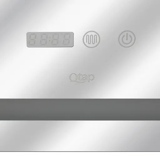 Дзеркало Qtap Mideya 800x800 з LED-підсвічуванням Touch, з антизапотіванням, з годинником, диммером яскравості QT2078NCF8080W - фото 5