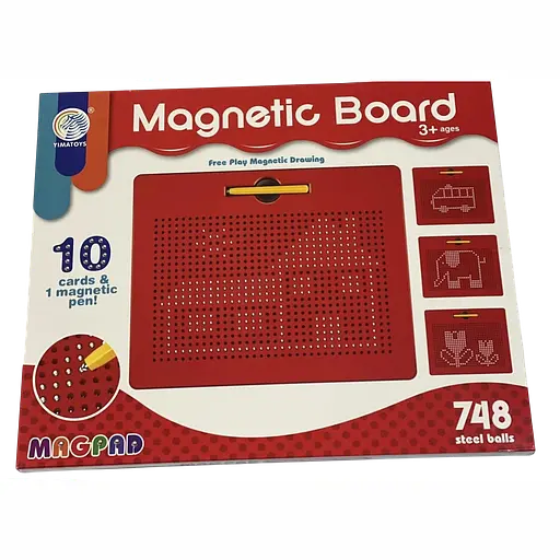 Розвиваюча гра G-Toys Планшет Дощечка магнітна металеві кульки 748 шт. картки 10 шт. - фото 1