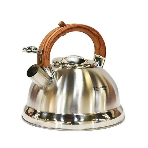 Чайник из нержавеющей стали 3,0 л со свистком для индукционной плиты Edenberg EB-3539 коричневый