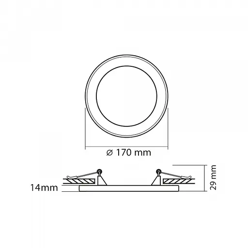 LED світильник вбудований з декоративною підсвіткою VIDEX DL4R 12W+4W 5000K+2700K 220V - фото 11