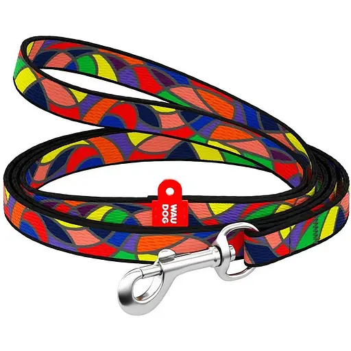 Повідець для собак Waudog Nylon нейлоновий, малюнок "Вітраж"