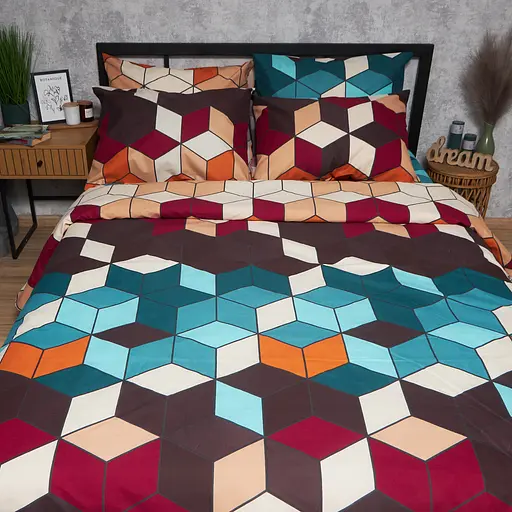 Пододеяльник Moon&Star Микросатин Premium Modern Chaos Двуспальный 175x210 см - фото 2