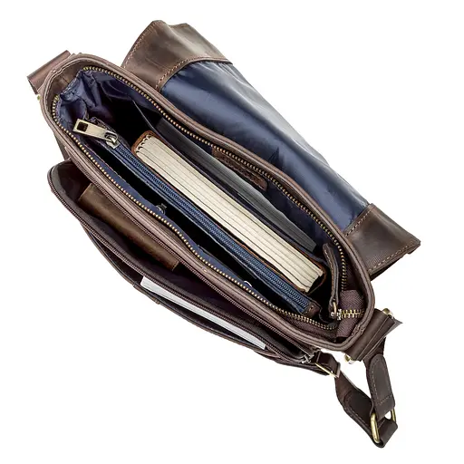 Чоловіча шкіряна сумка SHVIGEL 28х32х9 см sum0012485 - фото 4