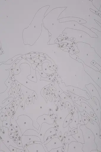 Набор для росписи по номерам "Счастливый белый щенок" 40*50 см, IDEA2-GX47769, ТМ "99IDEAS" - фото 7