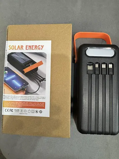 Портативное зарядное устройство для Power Bank ProTech 40000 с фонарем и встроенный кабель адаптер 4 в 1 Черный - фото 10