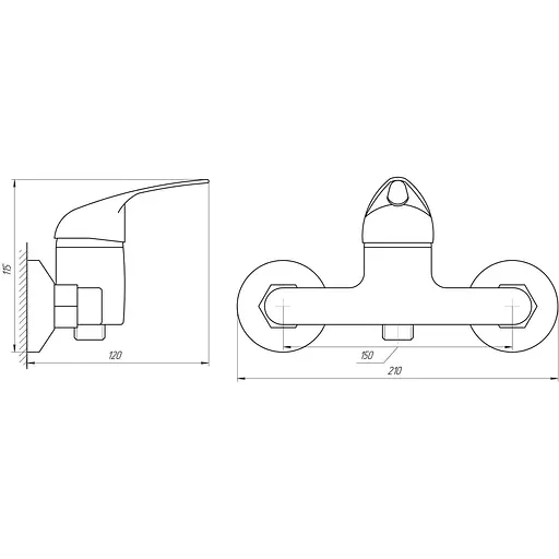 Смеситель для душа Globus Lux Sena GLS-105 - фото 4