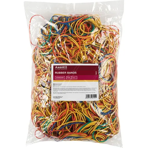 Резинки для денег Axent Standard цветные 1 кг