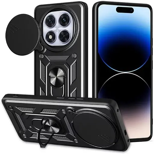 Чохол Ummi Camshield Serge Ring для Xiaomi Redmi Note 14 Pro+ Чорний