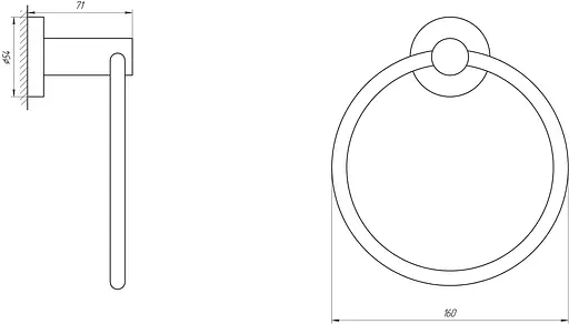 Тримач для рушника Globus Lux SS 8407 хром матовий - фото 2