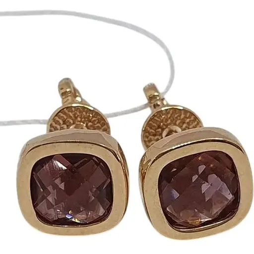 Золоті сережки-пуссети Імперія золота з марсалою. СП676.17103Н