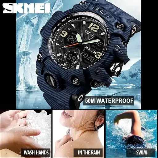 Чоловічий годинник Skmei Hamlet 1155 Синій джинс - фото 4