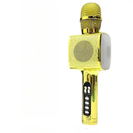 Беспроводной караоке-микрофон L20 с поддержкой Bluetooth USB на аккумуляторе золотистый