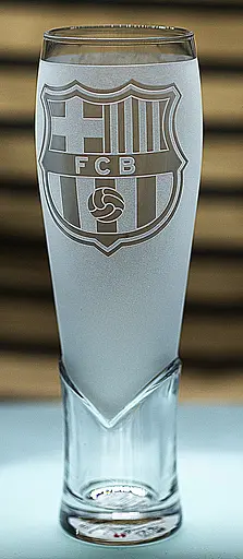 Пивний келих крафтовий 440 мл Barcelona з гравіюванням подарунок для фаната ФК Барселона футбольний матовий - фото 3