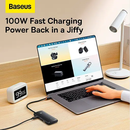 USB-хаб Baseus Lite Series 6-Port Type-C PD Hub (WKQX050101) [77934] - фото 8
