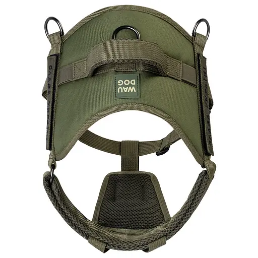 Шлей для служебных собак Waudog PRO металлический фастекс M В 55-75 см хаки - фото 3
