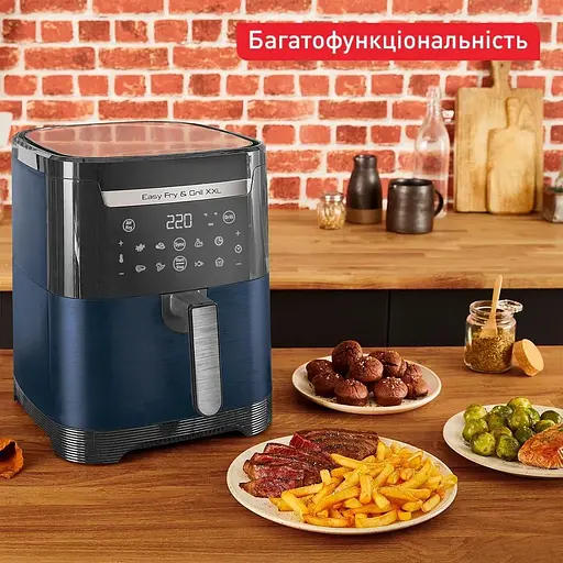 Мультипіч Tefal EasyFry&Grill XXL 1830 Вт чорно-синя (EY801410) - фото 9