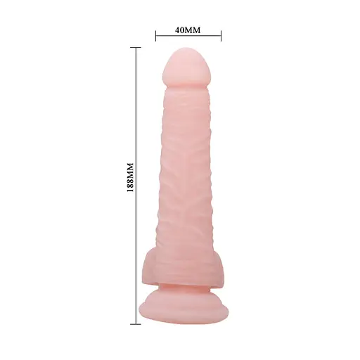 Фалоімітатор Baile Super Dildo 7.4" 18.8 см тілесний - фото 4
