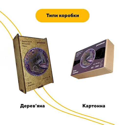Пазл деревяний Знак Зодіаку Терези, А5, Картонна коробка 35 елементів - фото 4