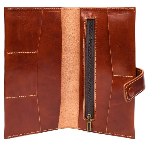 Кошелек ручной работы из элитного сорта кожи Tarwa acs0032244 - фото 4