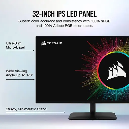 Монітор 32" Corsair Xeneon 32UHD144 HDR600 Gaming UHD IPS 144Hz (CM-9020006-PE) - фото 5