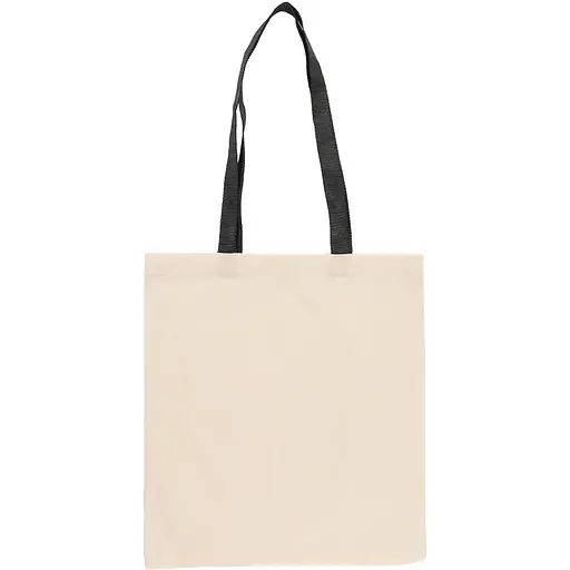 Сумка з бавовни Rosa Talent 38х42 см чорна ручка 70 см невибілена бавовна 220 г/м2   - фото 1