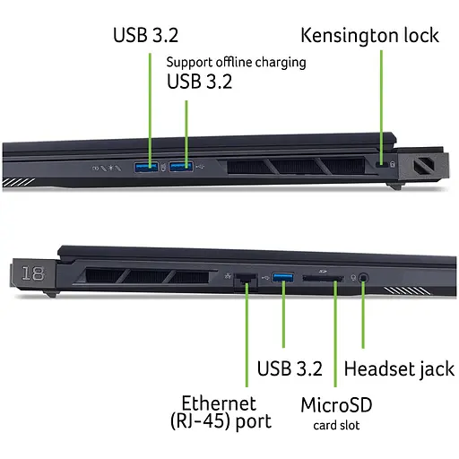 Ноутбук Ігровий Acer Predator Helios 18 AI PH18-73-90JB Ultra 9 275HX 5.4GHz, 18" WQUXGA, 120Hz - фото 15
