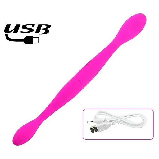 Вібратор двосторонній 37,4 см для жінок Toy Joy Infinity рожевий - фото 6