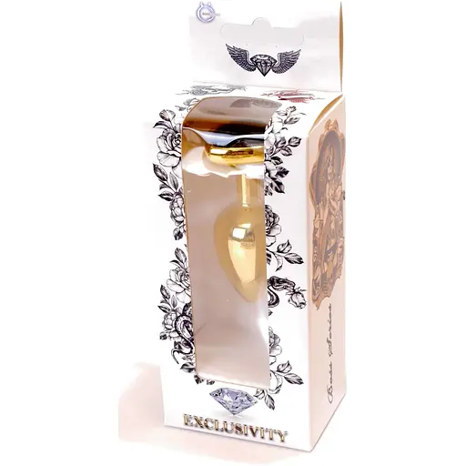 Анальна пробка Boss Of Toys Boss Series - Jewellery Gold Heart Plug Black S, BS6400038, Золотий / Чорний - фото 7