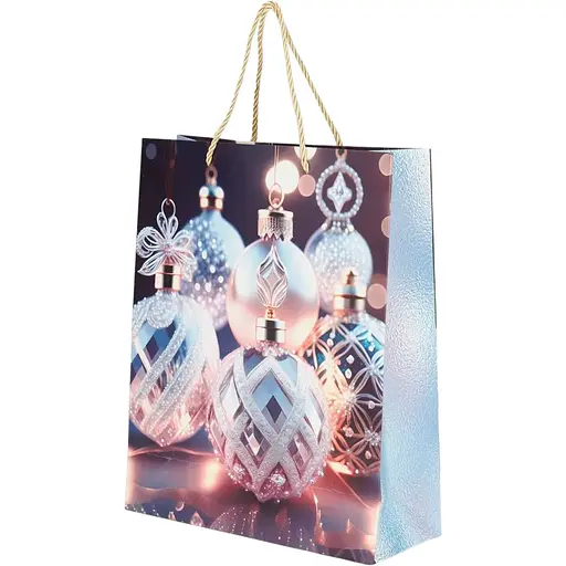 Пакет подарунковий новорічний Орнамент YY050926 Різнокольоровий (NY) - фото 1