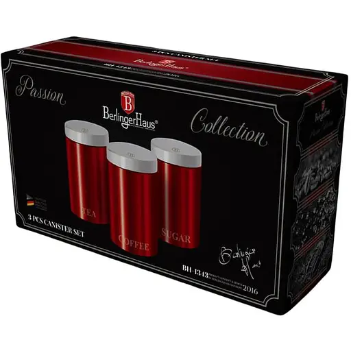 Набор емкостей Berlinger Haus Burgundy металлических 3 шт. (BH 1343) - фото 2