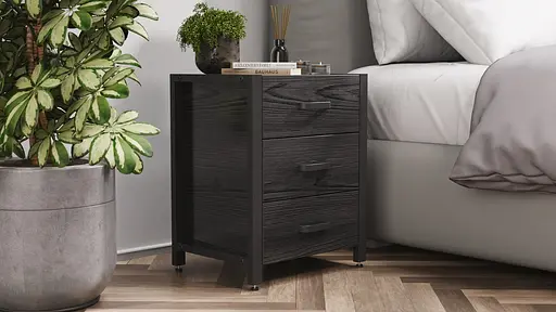 Тумба универсальная Вивьен 3 50x41x40 черный ДСП Сосна Кембра 16мм FRD-104190 - фото 2