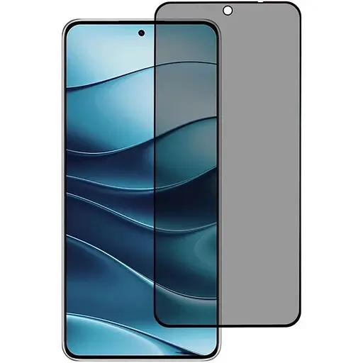 Захисне скло Epik Privacy 5D (тех.пак) для Xiaomi Redmi Note 14 4G/5G / Poco M7 Pro 5G Чорний