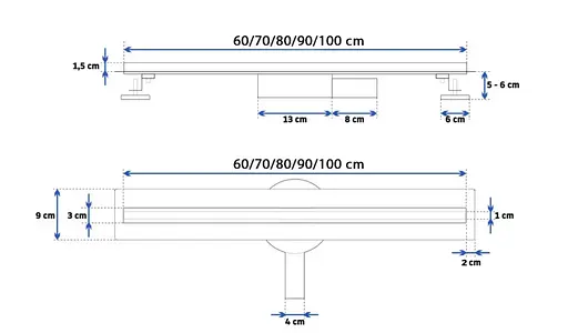Душовий канал Rea Neo Slim Pro 80 см brushed copper REA-G0653 - фото 8