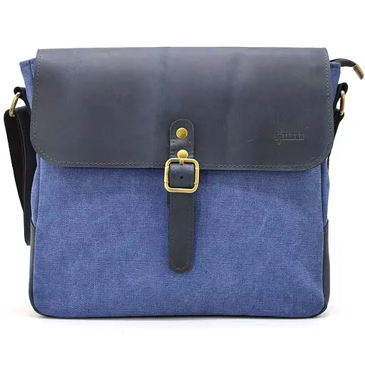 Кожаная мужская сумка через плечо TARWA 30х32х7.5 см sum0025891 - фото 4