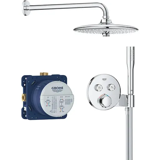 Душевая система скрытого монтажа Grohe QuickFix Precision Smartcontrol 34878000, Хром - фото 1
