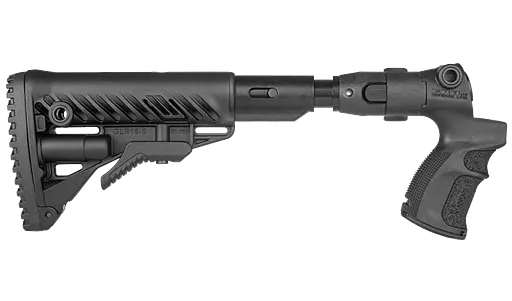 Приклад складаний з амортизатором і пістолетним руків'ям Fab Defense для Mossberg 500 чорний - фото 5
